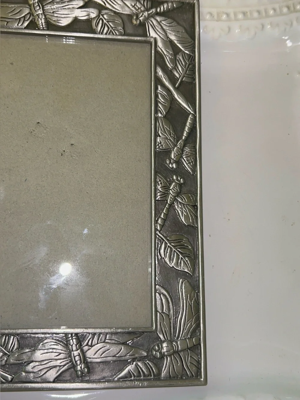 Vintage Pewter Dragonfly Frame 5x7